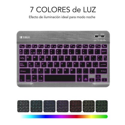 Teclado Compacto Inalámbrico por Bluetooth Subblim Smart Backlit
Gris