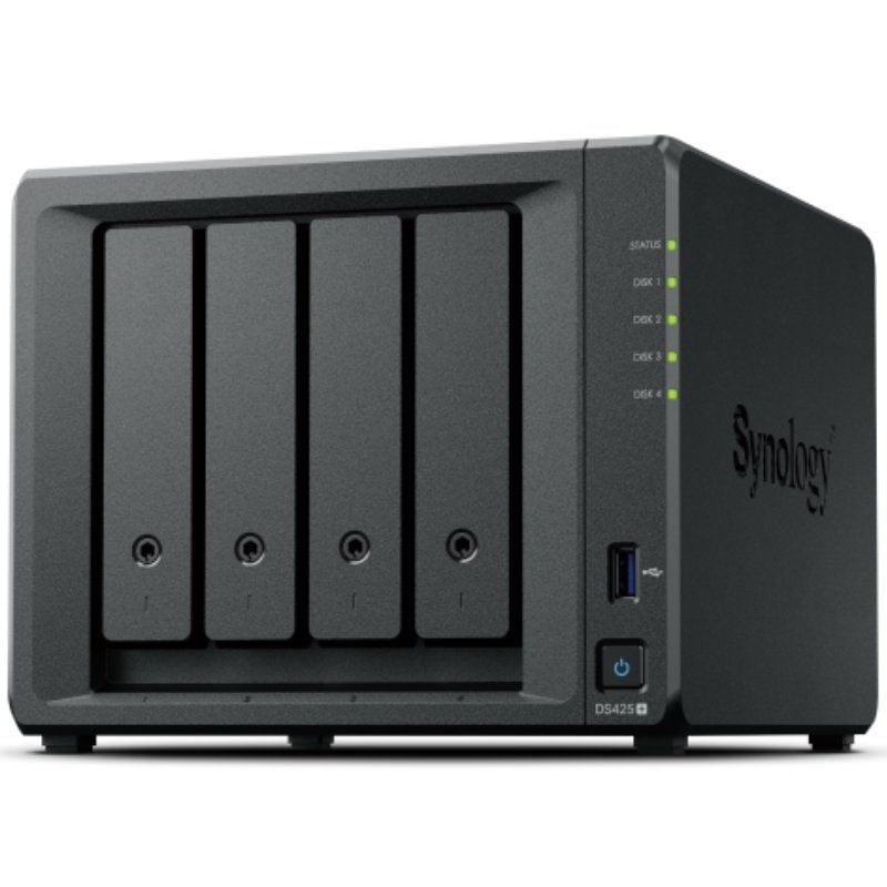 NAS Synology Diskstation DS425+
4 Bahías 3.5"- 2.5"
2GB DDR4
Formato Torre