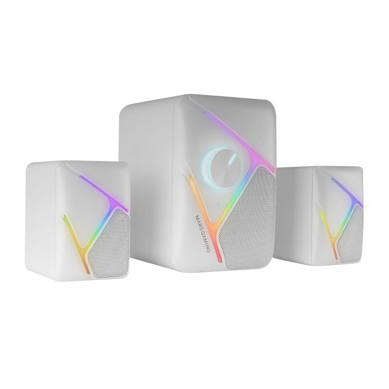 Mars Gaming Altavoces MS-H21 2.1 35W RGB Blanco