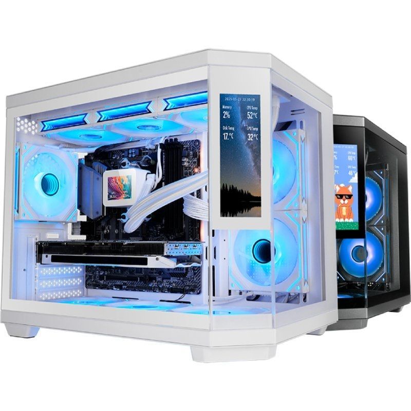 Caja Gaming Minitorre Mars Gaming MC-3TCORELCDM
Blanca