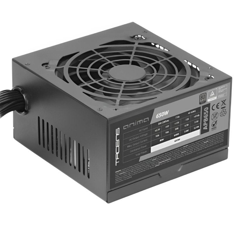 Fuente de Alimentación Tacens Anima APB650
650W
Ventilador 14cm
80 Plus Silver