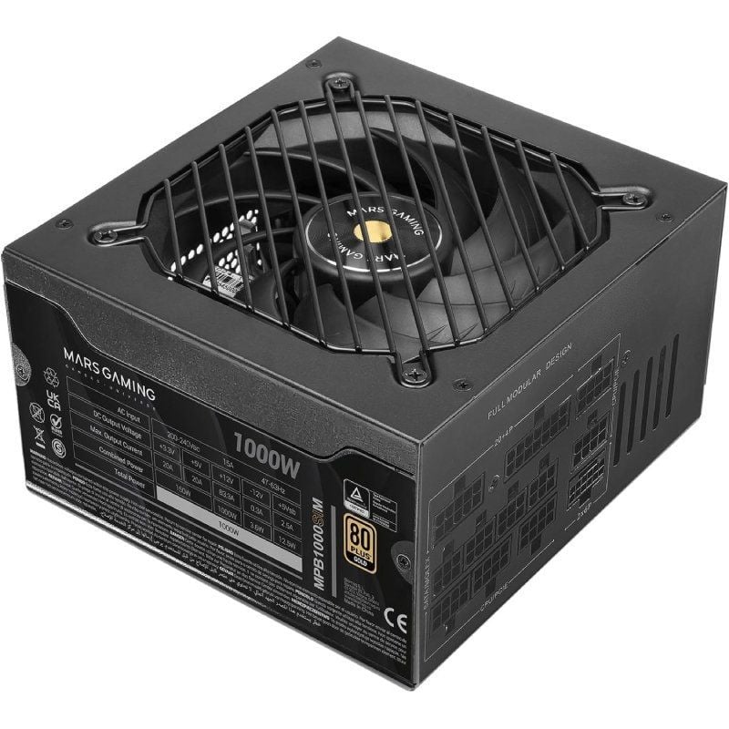 Fuente de Alimentación Mars Gaming MPB1000SIM
1000W
Ventilador 14cm
80 Plus Gold