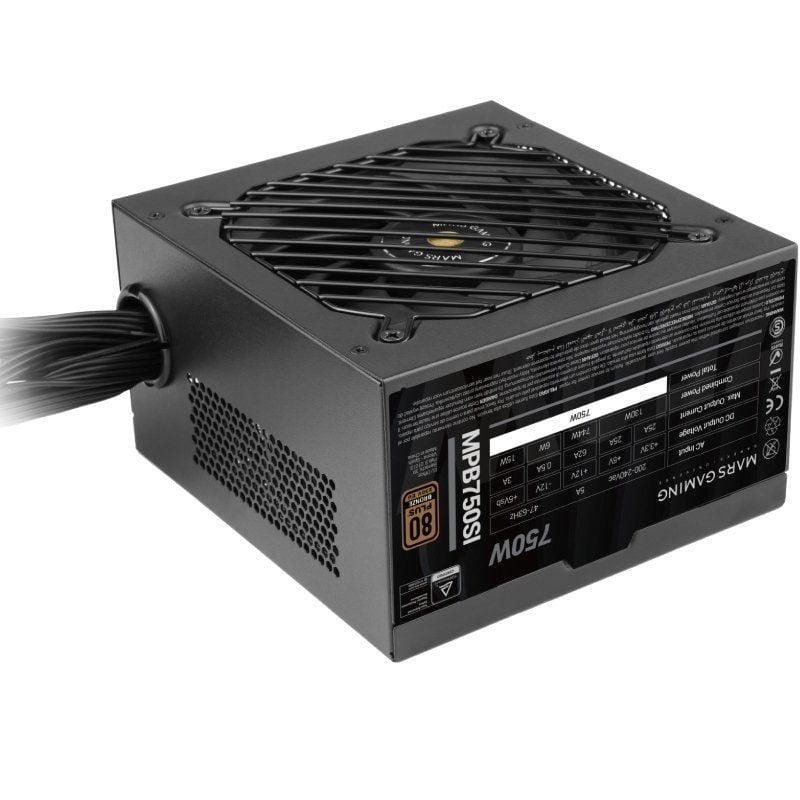 Fuente de Alimentación Mars Gaming MPB750SI
750W
Ventilador 12cm
80 Plus Bronze
