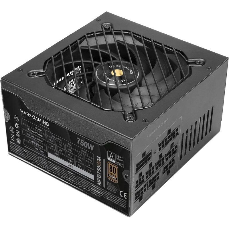Fuente de Alimentación Mars Gaming MPB750SIM
750W
Ventilador 14cm
80 Plus Bronze