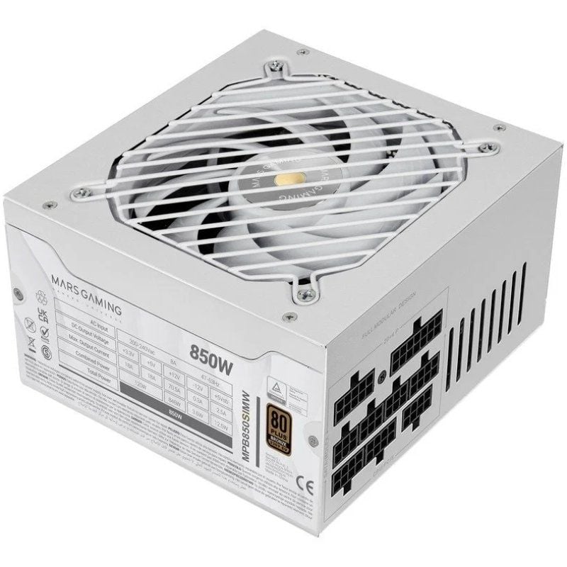 Fuente de Alimentación Mars Gaming MPB850SIM
850W
Ventilador 14cm
80 Plus Bronze
Blanca