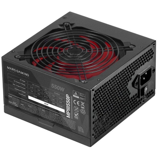 Fuente de Alimentación Mars Gaming MPIII550P
550W
Ventilador 12cm