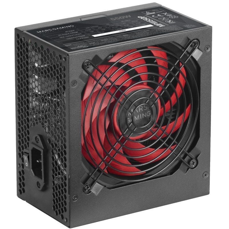 Fuente de Alimentación Mars Gaming MPIII550P
550W
Ventilador 12cm