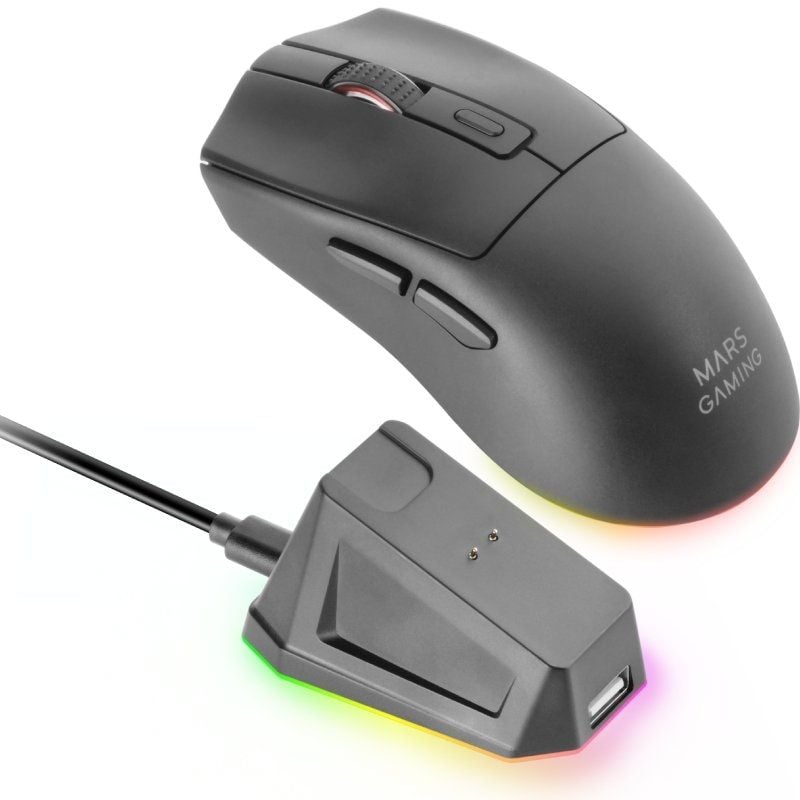 Ratón Gaming Inalámbrico Mars Gaming MM-T3
Batería recargable
Hasta 14400 DPI