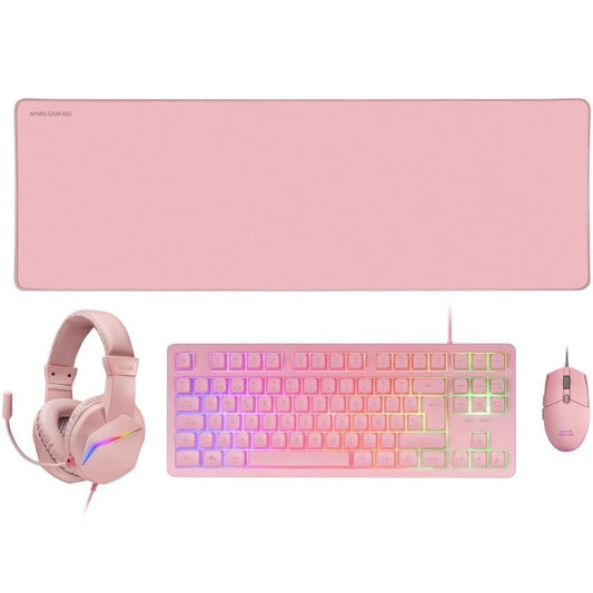 Pack Gaming Mars Gaming MCP-RGB3P
Teclado RGB + Ratón Óptico + Alfombrilla XXL + Auriculares