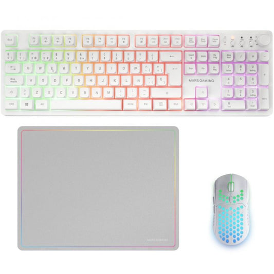 Pack Gaming Mars Gaming MCPWX
Teclado Inalámbrico + Ratón Inalámbrico + Alfombrilla