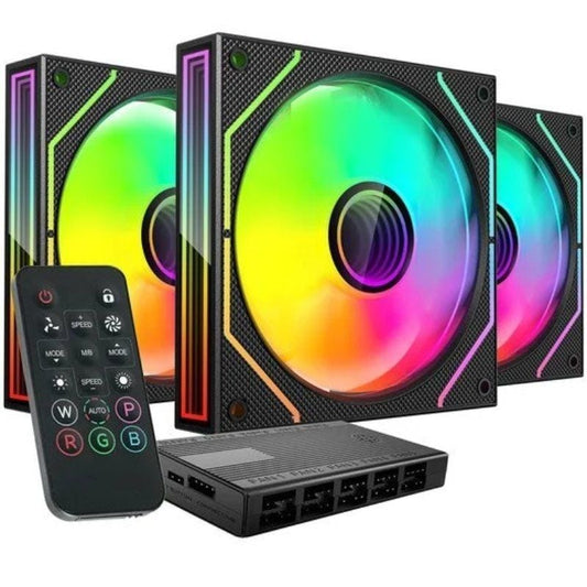 Pack 3 Ventiladores Mars Gaming MF-3DPROKIT
12cm + HUB + Mando a Distancia
ARGB