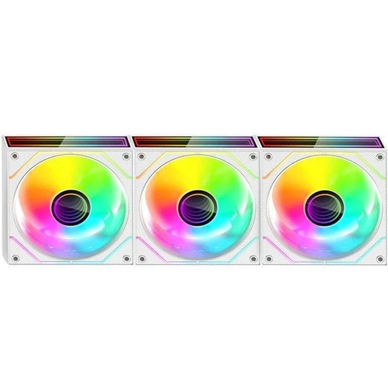 Pack 3 Ventiladores Mars Gaming MF-3DPROKIT
12cm + HUB + Mando a Distancia
ARGB
Blanco