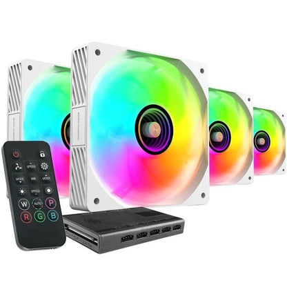 Pack 4 Ventiladores Mars Gaming MF-SI4KIT
12cm + HUB + Mando a Distancia
ARGB
Blancos