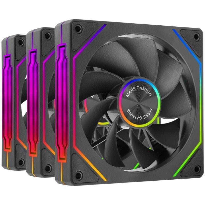 Pack 3 Ventiladores Invertidos Mars Gaming MF-LINKFINITYKIT2R
12cm
ARGB