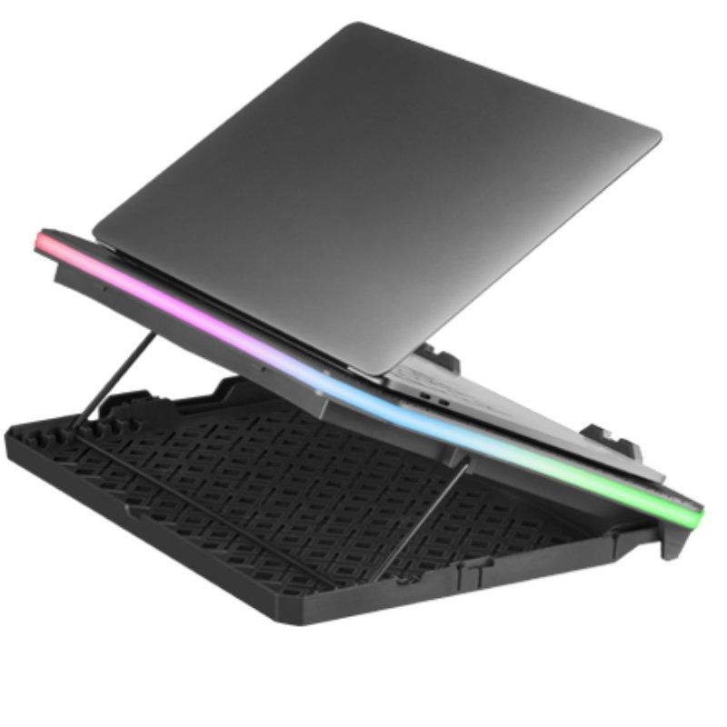 MARS GAMING Base Refrig. portatil 19" +sopor movil