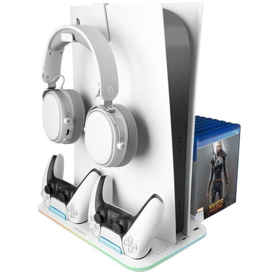 Soporte Multifunción RGB para PS5 Mars Gaming MPS5-B2
Blanco