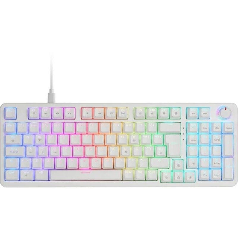 Mars Gaming Teclado MKPROWBES BlueSwitch RGB White
