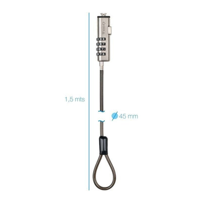 Cable de Seguridad Tipo NANO para Portátiles TooQ TQCLKC0035-G
1.5m