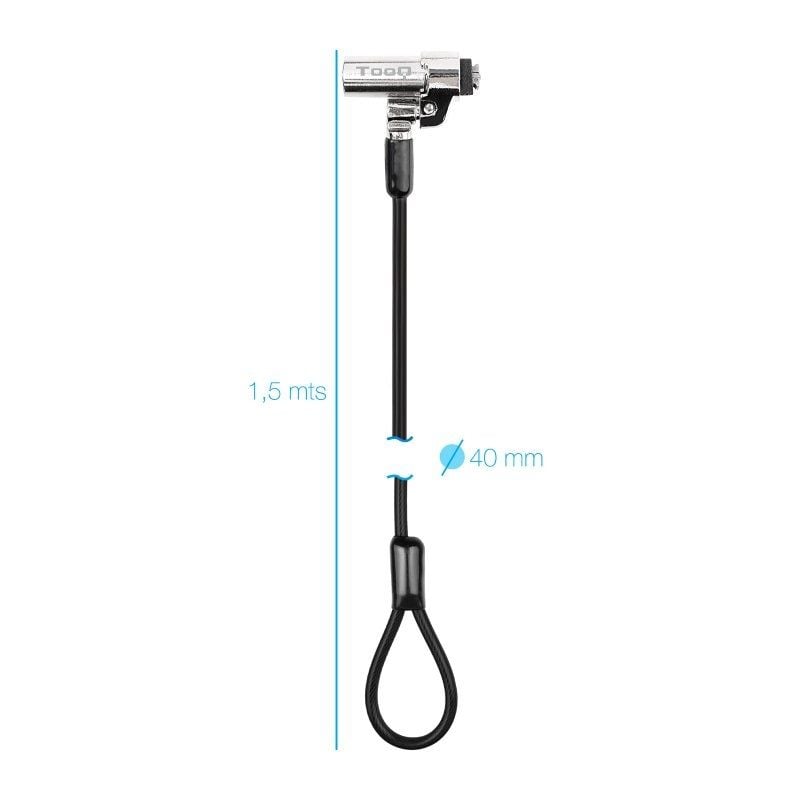 Cable de Seguridad Tipo NANO para Portátiles TooQ TQCLKC0045-G
1.5m