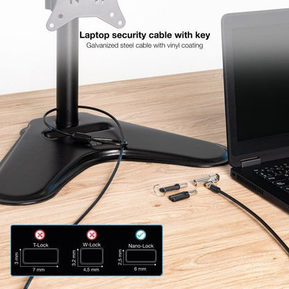 Cable de Seguridad Tipo NANO para Portátiles TooQ TQCLKC0045-G
1.5m