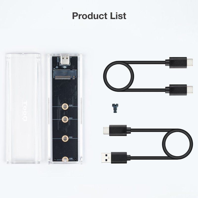 Caja Externa para Disco SSD M.2 NVMe TooQ TQE-2200
USB 3.2
Sin tornillos