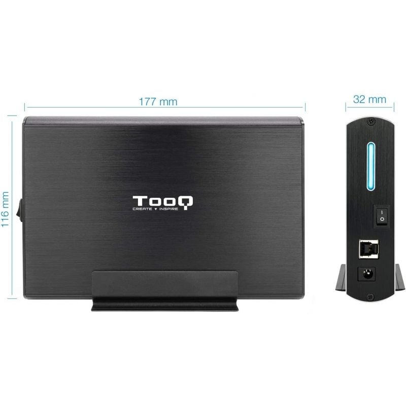TooQ TQE-3531B Caja HDD 3.5" USB 3.1Gen1 Negra