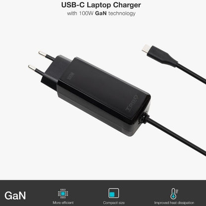 Cargador de Portátil GaN TooQ TQLC-USBCGAN100PD-C USB Tipo-C
100W
Automático
Voltaje 5-20V