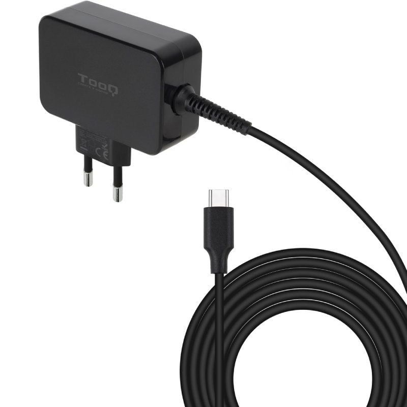 Tooq Cargador portátil GAN USB-C PD 45W Negro