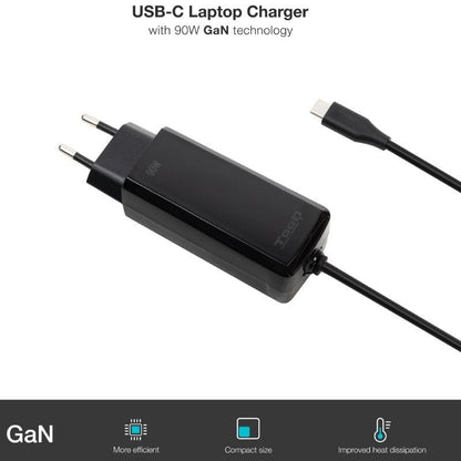 Cargador de Portátil GaN TooQ TQLC-USBCGAN90PD-C USB Tipo-C
90W
Automático
Voltaje 5-20V