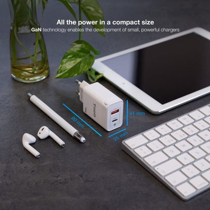 Cargador de Pared GaN TooQ TQWC-GANQCPD45WT
1xUSB Tipo-C
1xUSB
45W