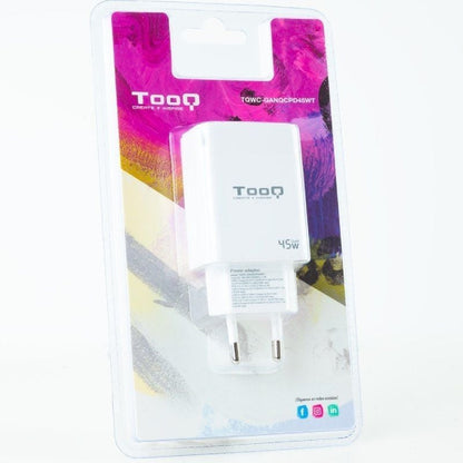 Cargador de Pared GaN TooQ TQWC-GANQCPD45WT
1xUSB Tipo-C
1xUSB
45W