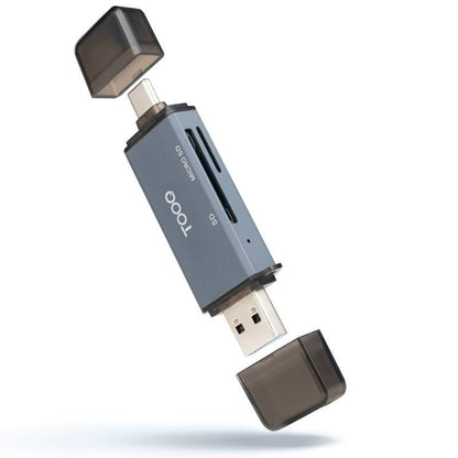 Tooq TQR-3001G Lector USB3.0 (USB-C+USB-A) SD/TF