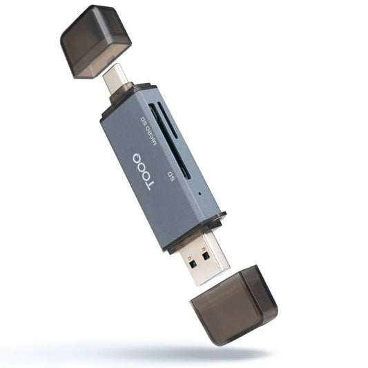 Tooq TQR-3001G Lector USB3.0 (USB-C+USB-A) SD/TF