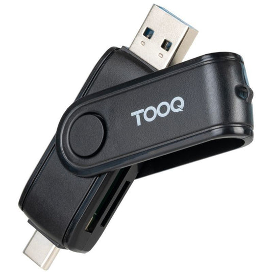 Tooq TQR-3003B Lector USB-C 2.0+USB-A 3.0 SD/TF