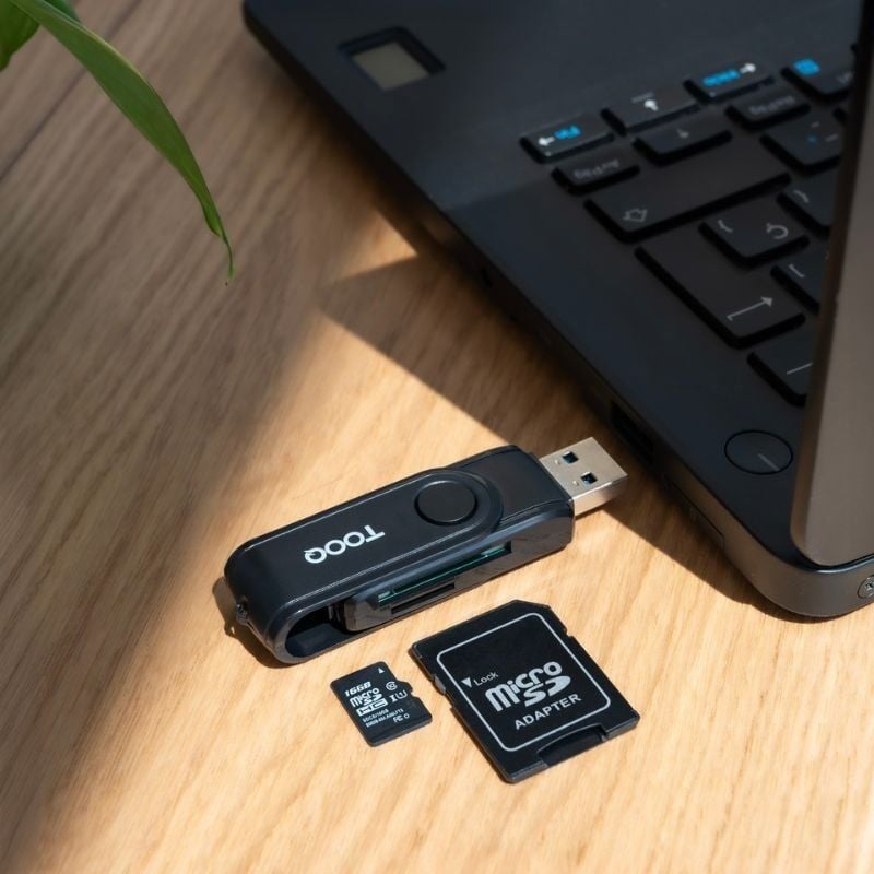 Tooq TQR-3003B Lector USB-C 2.0+USB-A 3.0 SD/TF
