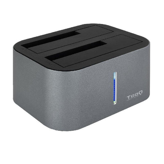 Tooq TQDS-805G Dock Station Doble Bahía HDD Gris