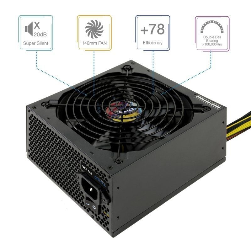 Fuente de Alimentación Tooq TQAPOLO-750SP
750W
Ventilador 14cm