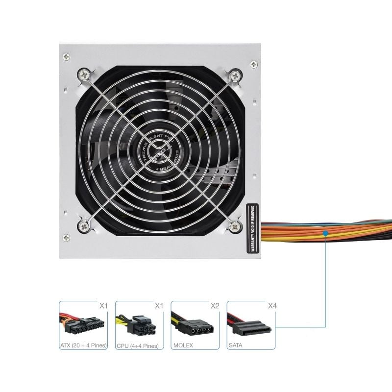 Fuente de Alimentación Tooq TQEP-500SSE-O OEM
500W
Ventilador 12cm