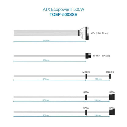 Fuente de Alimentación TooQ TQEP-500SSE
500W
Ventilador 12cm