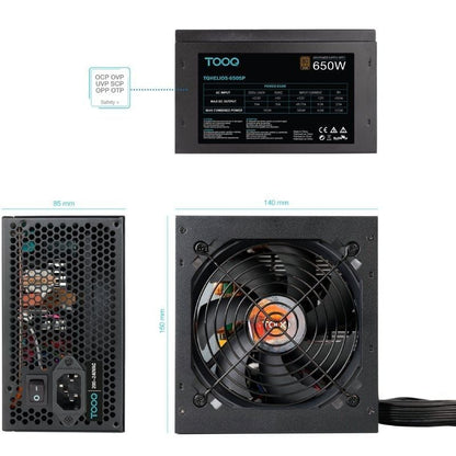 Fuente de Alimentación TooQ TQHELIOS-650SP
650W
Ventilador 12cm
80 Plus Bronze