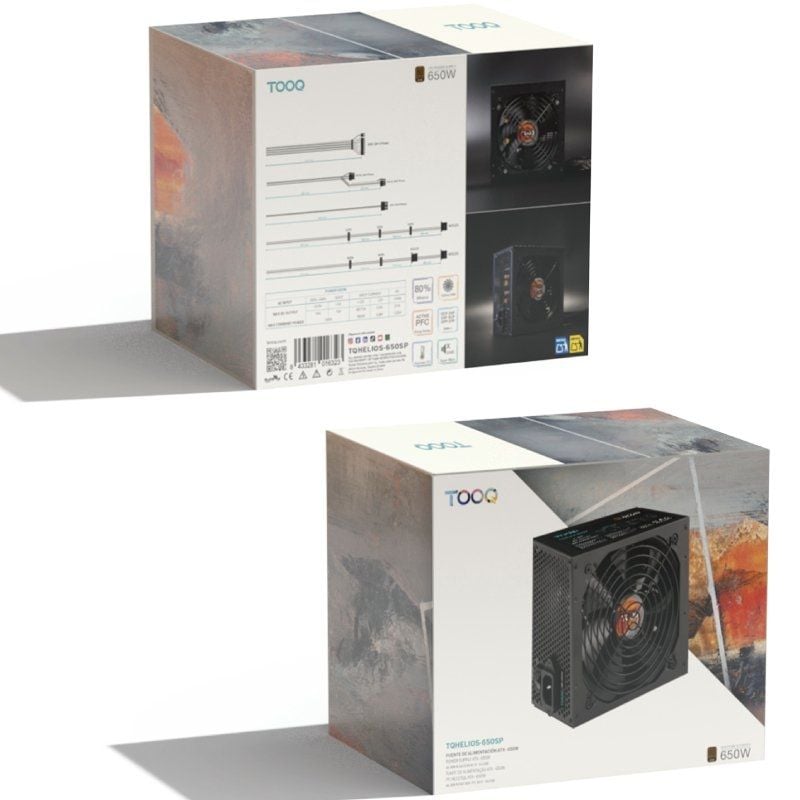 Fuente de Alimentación TooQ TQHELIOS-650SP
650W
Ventilador 12cm
80 Plus Bronze