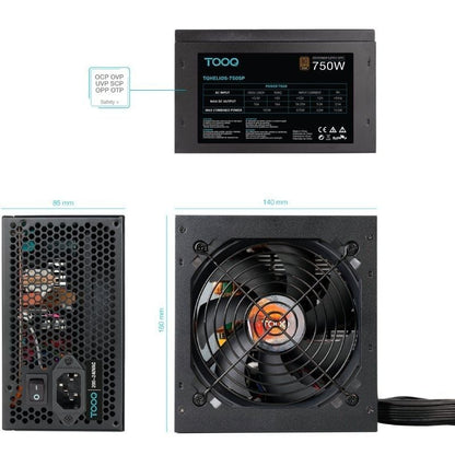 Fuente de Alimentación TooQ TQHELIOS-750SP
750W
Ventilador 12cm
80 Plus Bronze