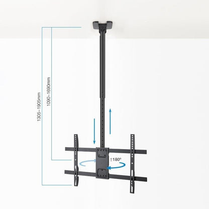 Soporte de Techo Giratorio
Inclinable
Nivelable TooQ LPCE1186TSLI-XL-B para TV de 43-86"
hasta 60kg