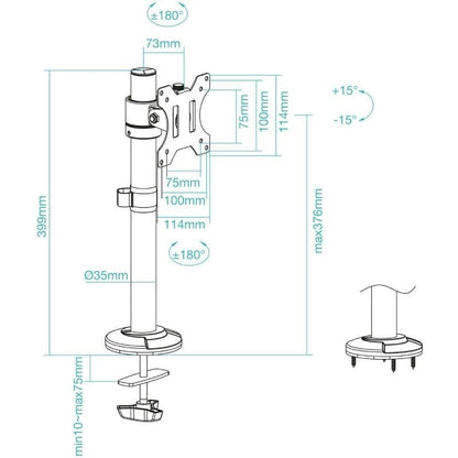 Soporte de Mesa para Monitor TooQ DB1131TN-B
Giratorio
Inclinable
hasta 8kg