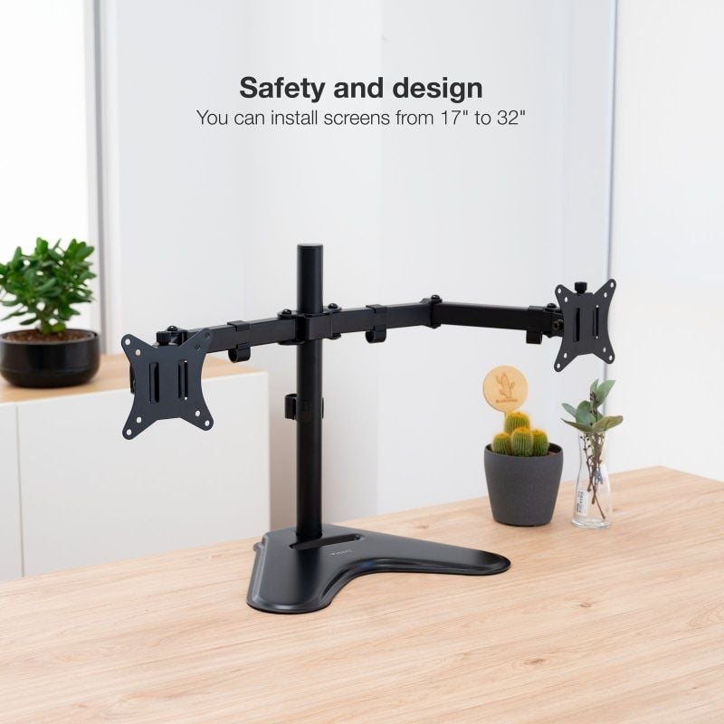 Tooq Soporte mesa DB1702TN-B 2 brazos 17-32"