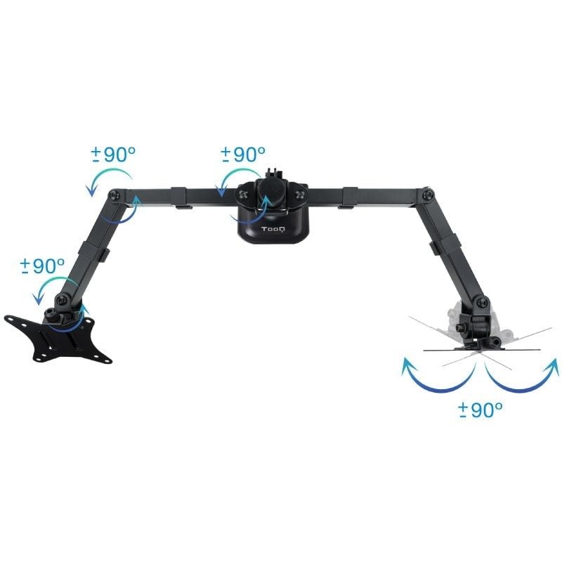 Soporte de Mesa para 2 Monitores TooQ DB1802TN-B
Giratorio
Inclinable
hasta 8kg