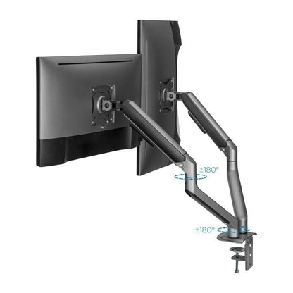 Soporte de Mesa para 2 Monitores TooQ DB4132TNR-G
Giratorio
Inclinable
hasta 9kg