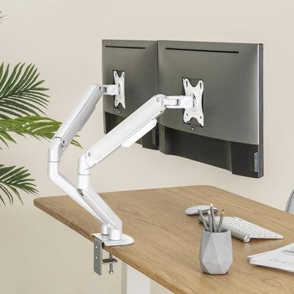 Soporte de Mesa para 2 Monitores TooQ DB4132TNR-W
Giratorio
Inclinable
hasta 9kg