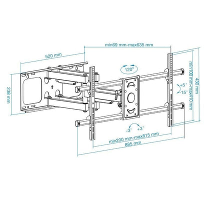 Tooq LP3790TN-B  Soporte pared pantallas 37"-90"
