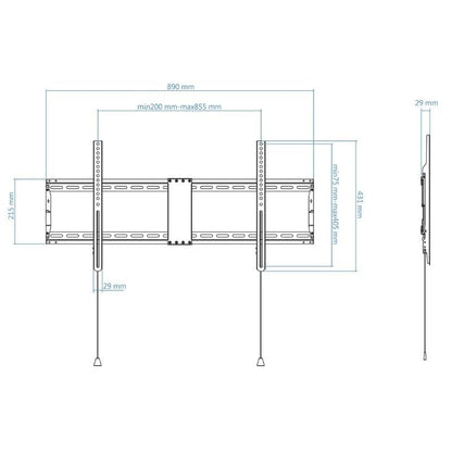 Tooq Soporte pared LP4390F-B pantallas 43"-90"
